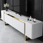 Hanah Home Mueble para TV Blanco y Dorado
